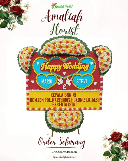 Papan Bunga Pernikahan Rampalcelaket